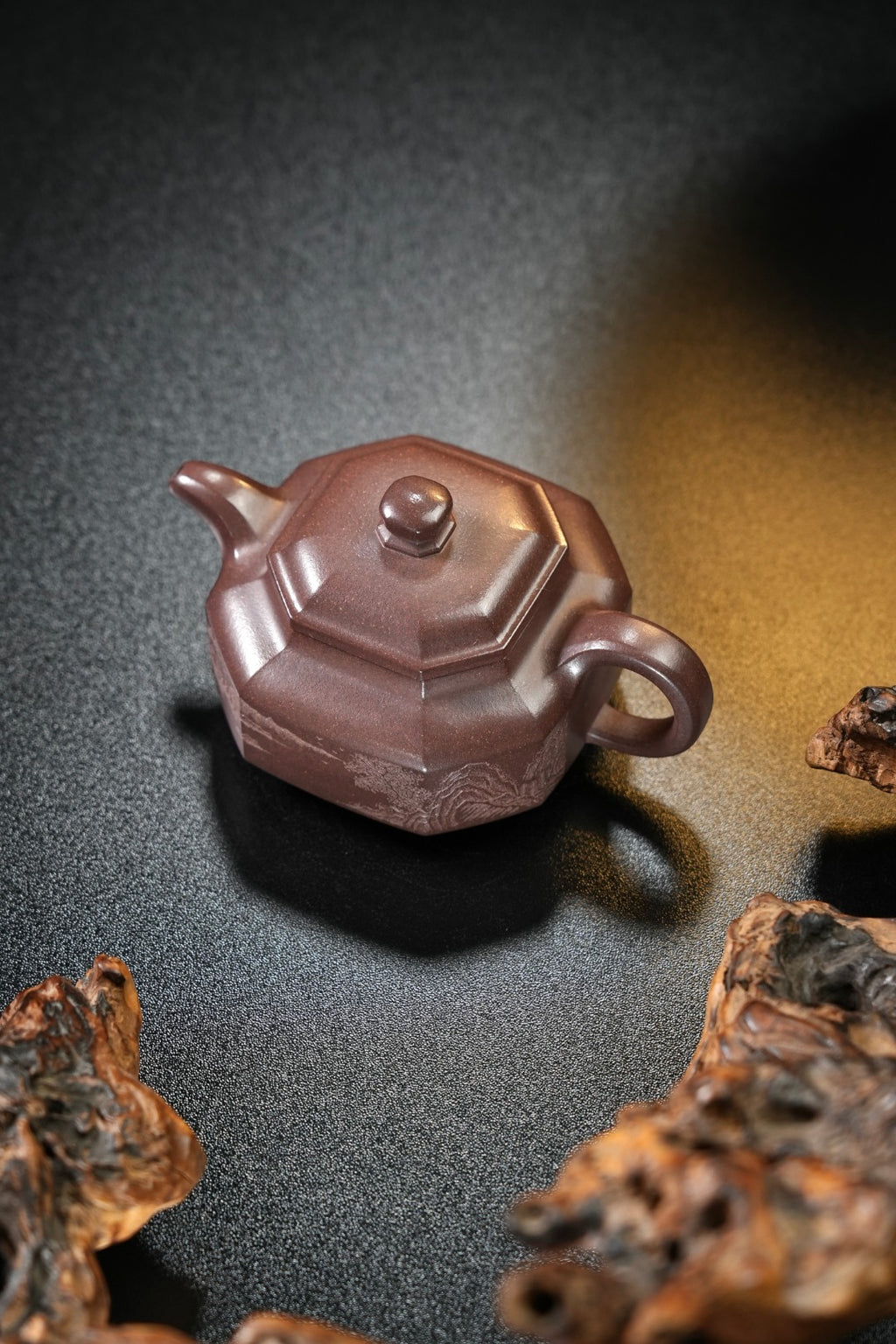 紫砂界80后方器标杆·耿浩巅峰臻品《正器八方壶》甄选原矿优质凤凰山青灰紫泥·300cc