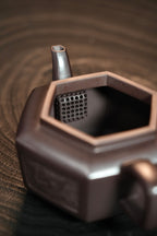 紫砂界80后方器标杆·耿浩巅峰臻品《六方龙凤壶》甄选原矿优质老紫泥·200cc
