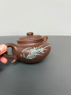 中国紫砂界当代梅王·朱炳浩(石陶）本工巅峰臻品《大亨仿古壶》——原矿优质紫玉金砂·280cc ——任淦庭大师高徒｜朱炳浩（石陶）之作
