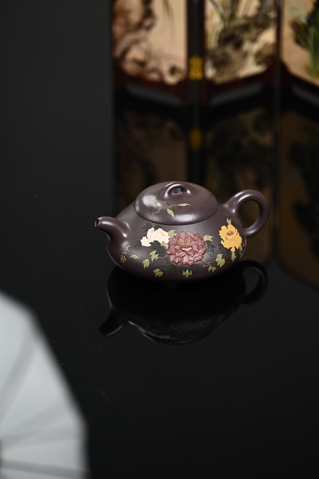 『汉棠石瓢』 高温天青·容量350cc·14孔出水·史志洪  史志洪，国大师徐汉棠女婿，徐门紫砂第四代传人，国家级高级工艺美术师