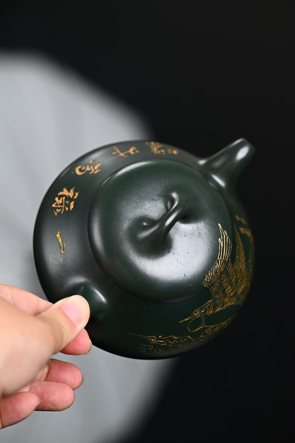 『汉棠石瓢』 君子蓝·容量300cc·14孔出水·史志洪，国大师徐汉棠女婿，徐门紫砂第四代传人，国家级高级工艺美术师