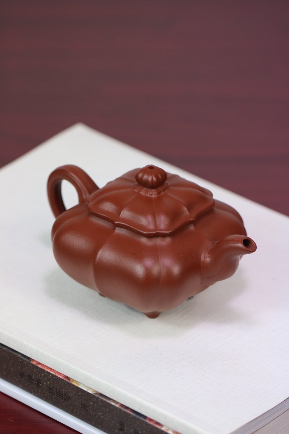筋纹传炉·精品 /容量250cc/极品朱泥  作者：实力派陶手林伟
