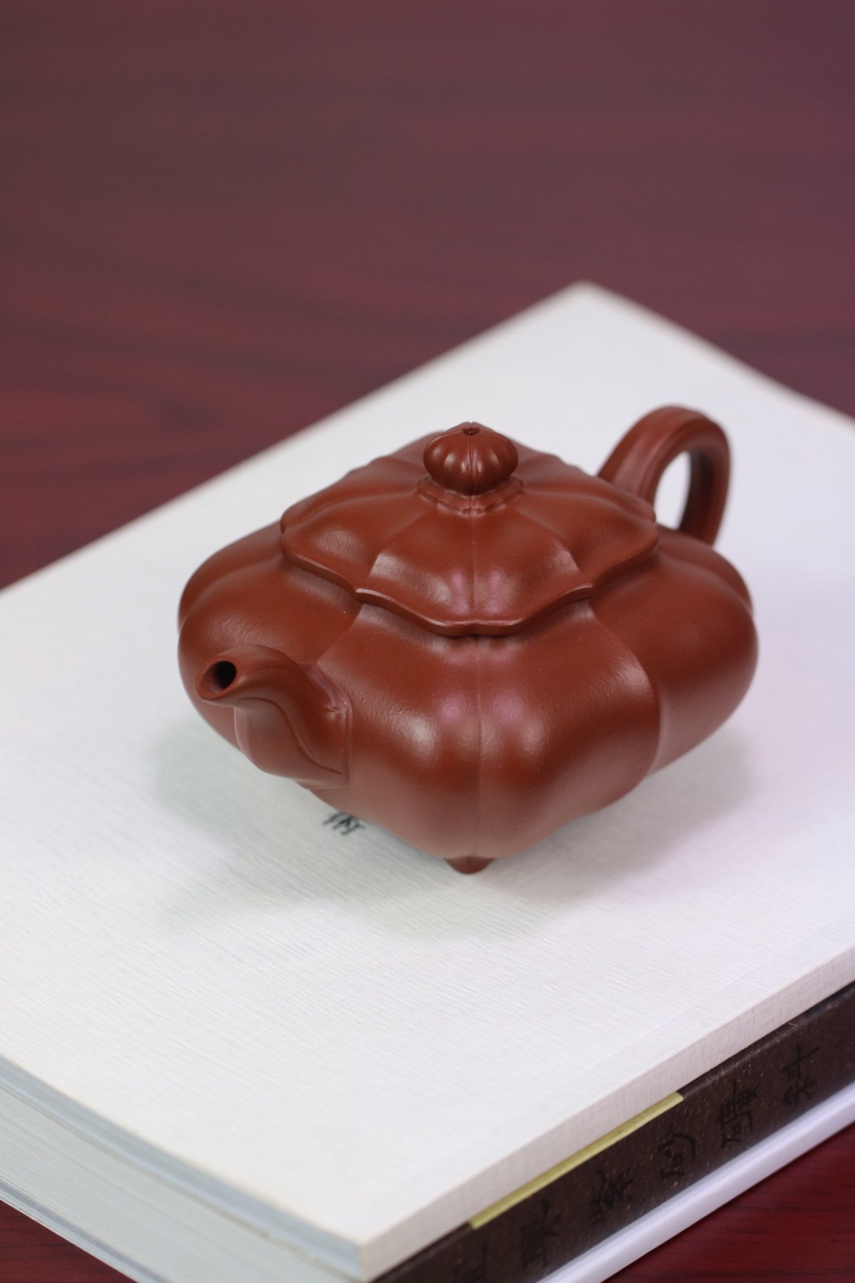 筋纹传炉·精品 /容量250cc/极品朱泥  作者：实力派陶手林伟