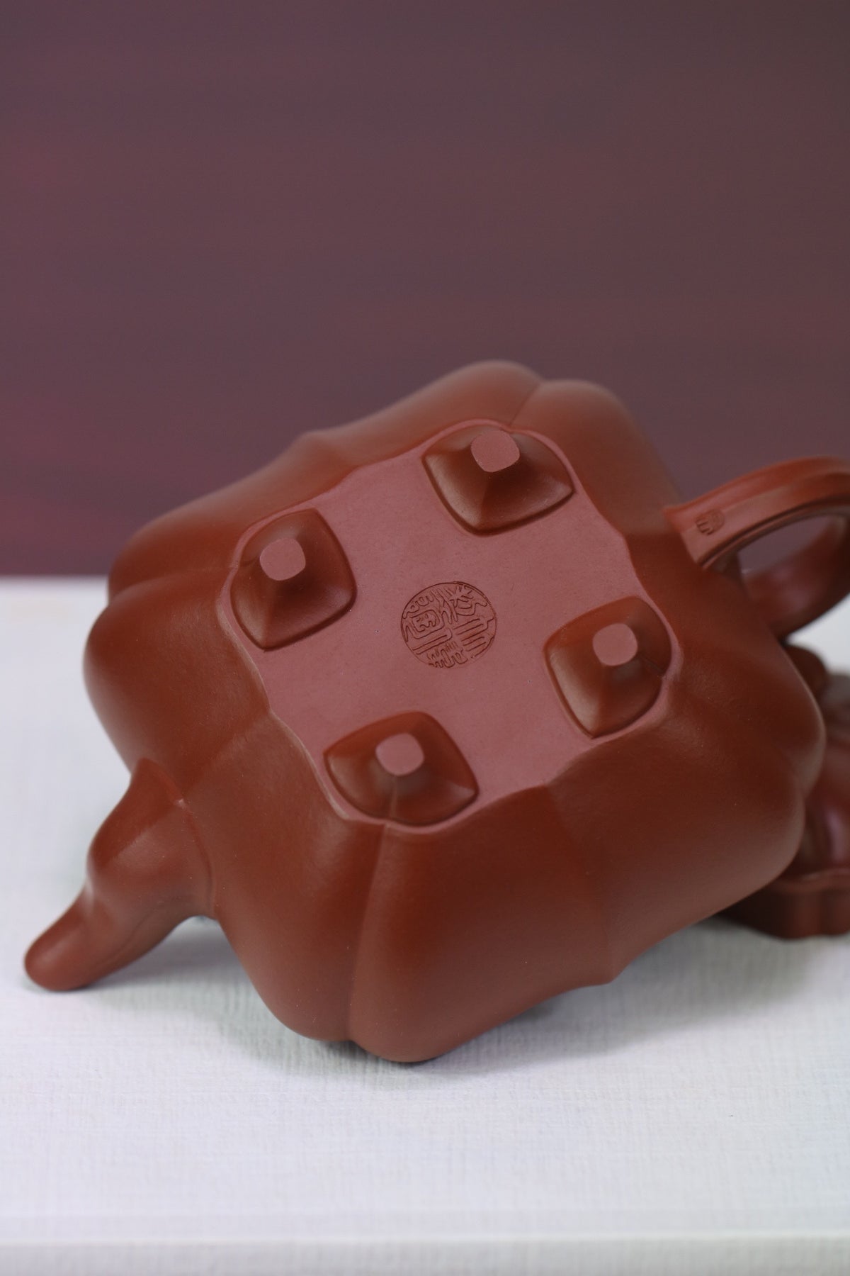 筋纹传炉·精品 /容量250cc/极品朱泥  作者：实力派陶手林伟