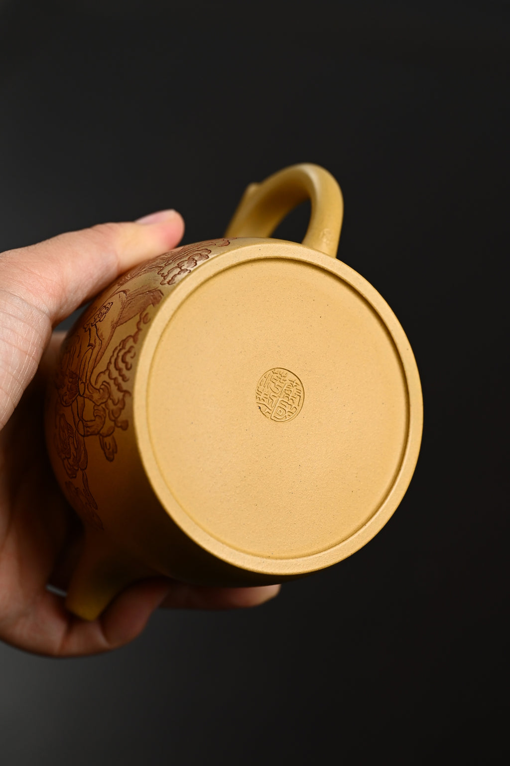 『秦权』 黄金段·容量290cc·9孔出水·内推·秦国萍（国家级高级工艺美术师）