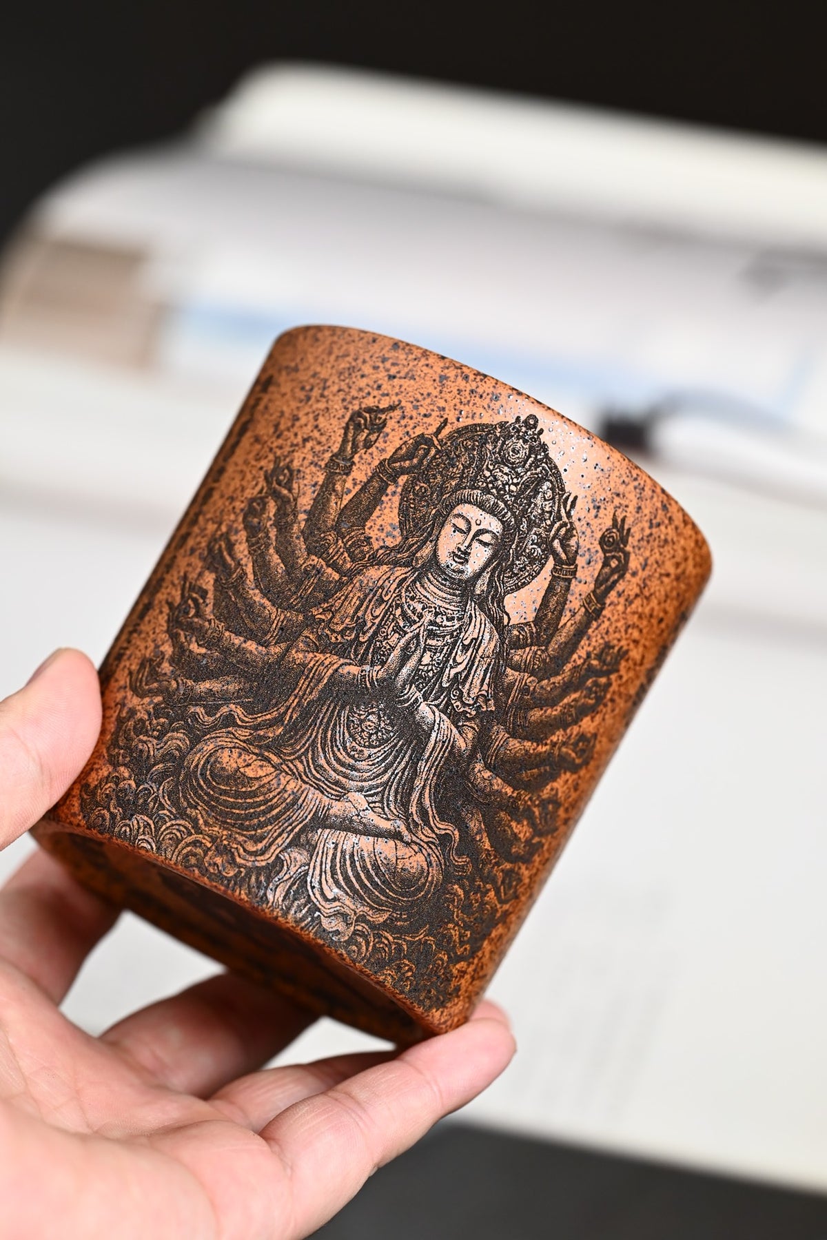 新品·『主人杯』刻绘·大悲咒 龙骨金砂·容量250cc（🈵️）