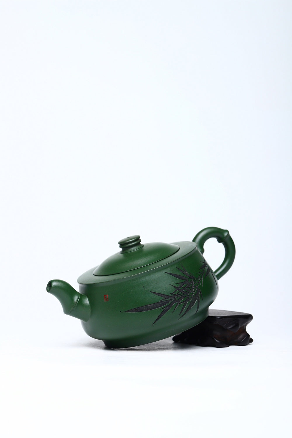 特惠研高收藏级作品推荐【竹趣】 稀有绿泥（老师家藏三十多年老料市面罕见 ）350CC