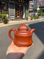 研高大师收藏级作品推荐【四方竹鼎】 寅春朱泥（老师家藏五十多年老料市面罕见 ）300CC 作者：周新元 国家级正高级工艺美术师