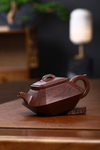 研高大师收藏级作品推荐【清茶生香】[强] 家藏老紫泥（老师家藏五十多年老料市面罕见 ）300CC 作者：周新元 国家级正高级工艺美术师