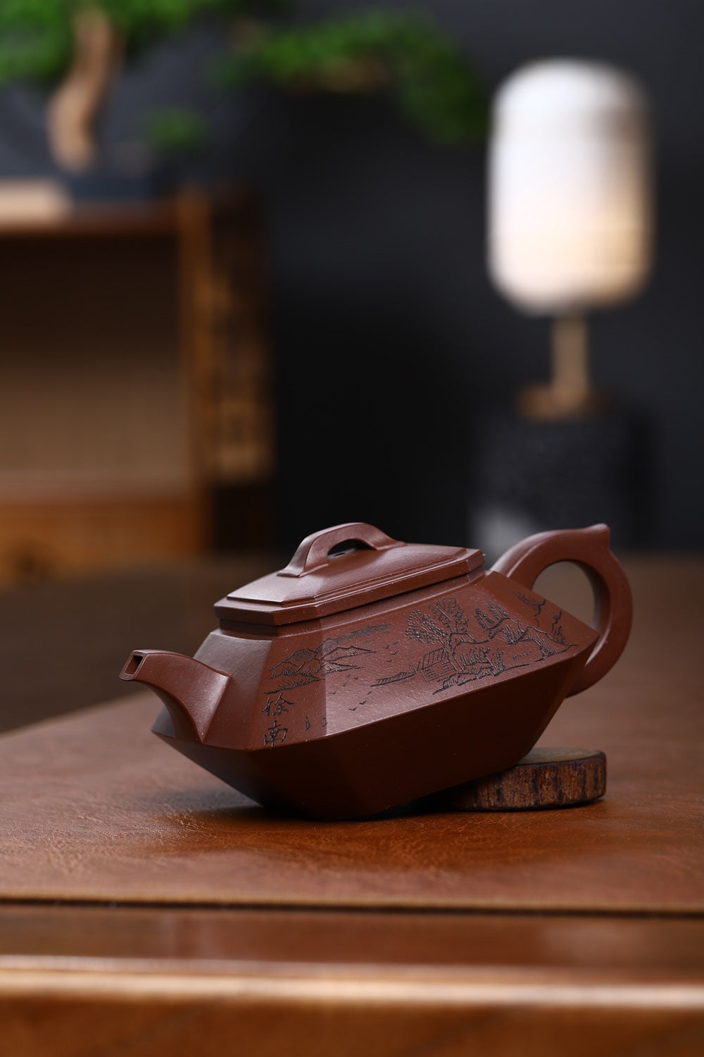 研高大师收藏级作品推荐【清茶生香】[强] 家藏老紫泥（老师家藏五十多年老料市面罕见 ）300CC 作者：周新元 国家级正高级工艺美术师