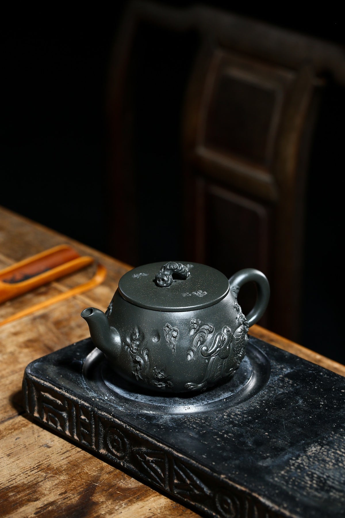 研高大师金奖作品推荐【供春】[强] 天青泥（老师家藏三十多年老料市面罕见 ）400CC 作者：周新元 国家级正高级工艺美术师