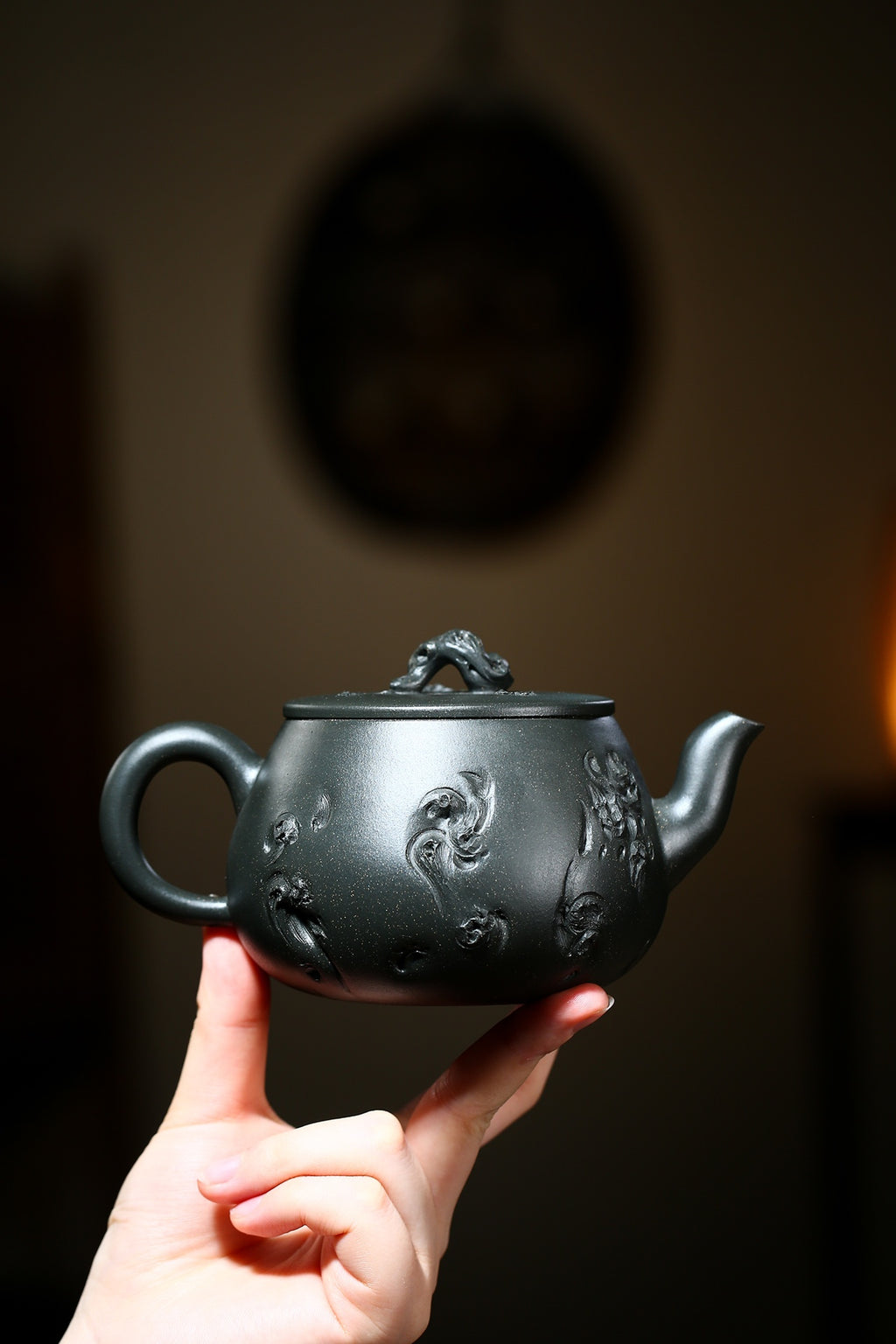 研高大师金奖作品推荐【供春】[强] 天青泥（老师家藏三十多年老料市面罕见 ）400CC 作者：周新元 国家级正高级工艺美术师