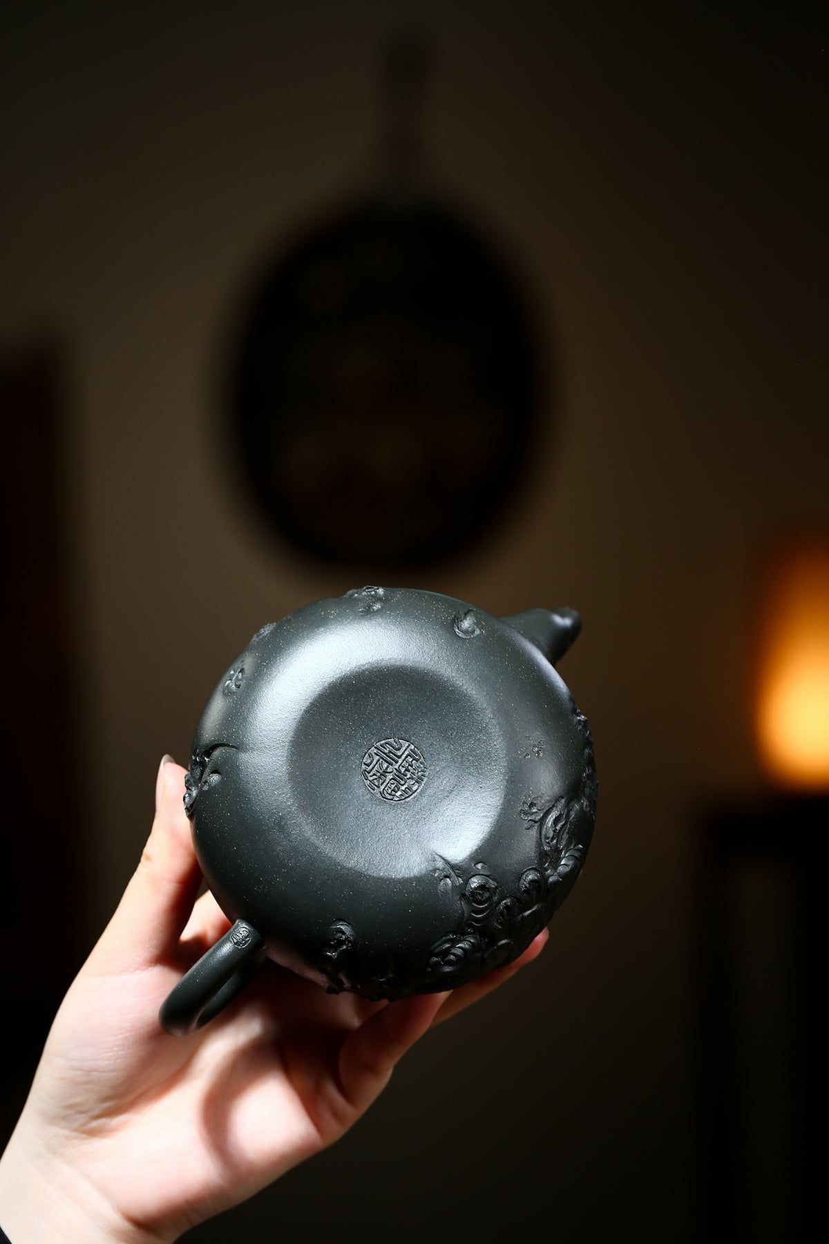 研高大师金奖作品推荐【供春】[强] 天青泥（老师家藏三十多年老料市面罕见 ）400CC 作者：周新元 国家级正高级工艺美术师