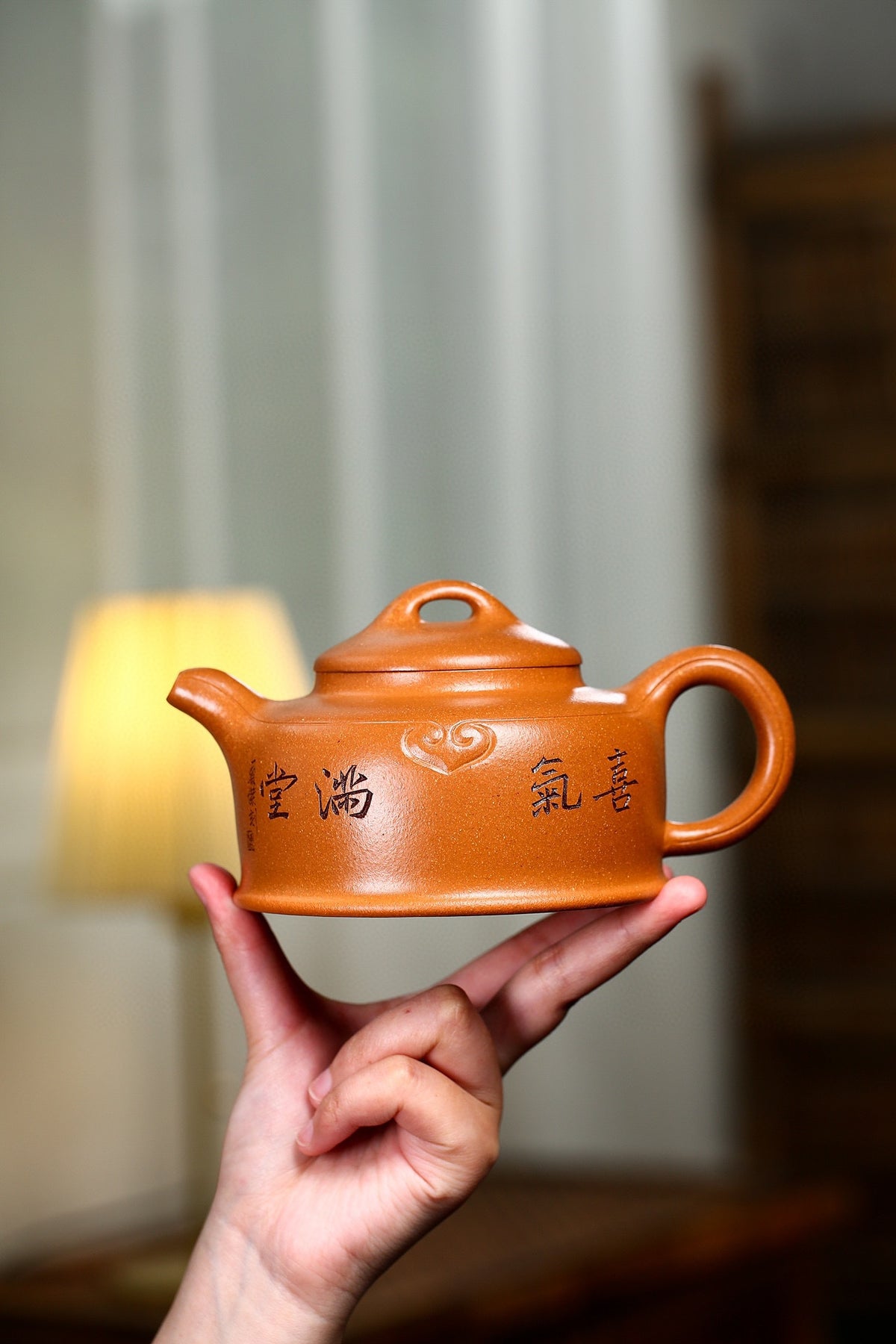 研高大师作品推荐【四喜如意】🐲 蟹黄段泥（老师家藏三十多年老料市面罕见 ）470CC 作者：周新元 国家级正高级工艺美术师