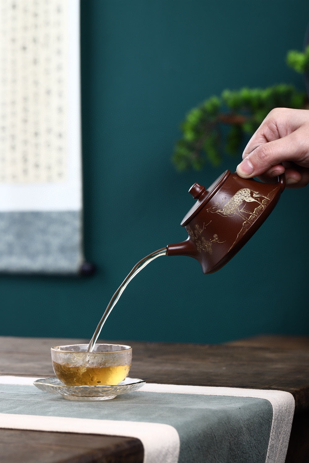 特价🉐️研高收藏级作品推荐【柱瓢】👍 极品紫朱泥（老师家藏五十多年老料市面罕见 ）200CC 作者：周新元 国家级正高级工艺美术师