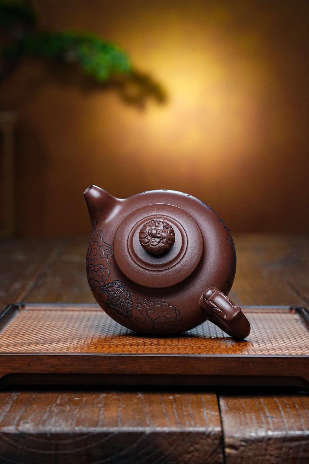 特惠🉐️双大师合作款 研高大师收藏级作品推荐【龙珠】 一厂紫泥（老师家藏三十多年老料市面罕见 ）400CC 作者：周新元国家级正高级工艺美术师