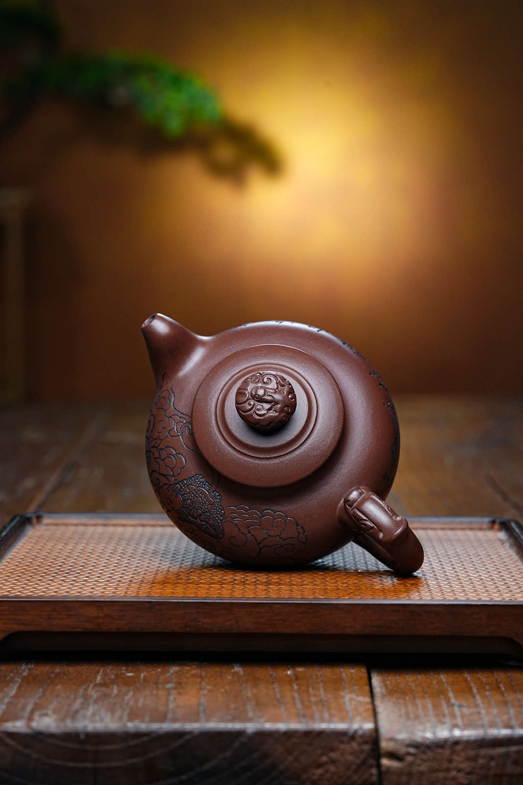特惠🉐️双大师合作款 研高大师收藏级作品推荐【龙珠】 一厂紫泥（老师家藏三十多年老料市面罕见 ）400CC 作者：周新元国家级正高级工艺美术师