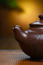 特惠🉐️双大师合作款 研高大师收藏级作品推荐【龙珠】 一厂紫泥（老师家藏三十多年老料市面罕见 ）400CC 作者：周新元国家级正高级工艺美术师