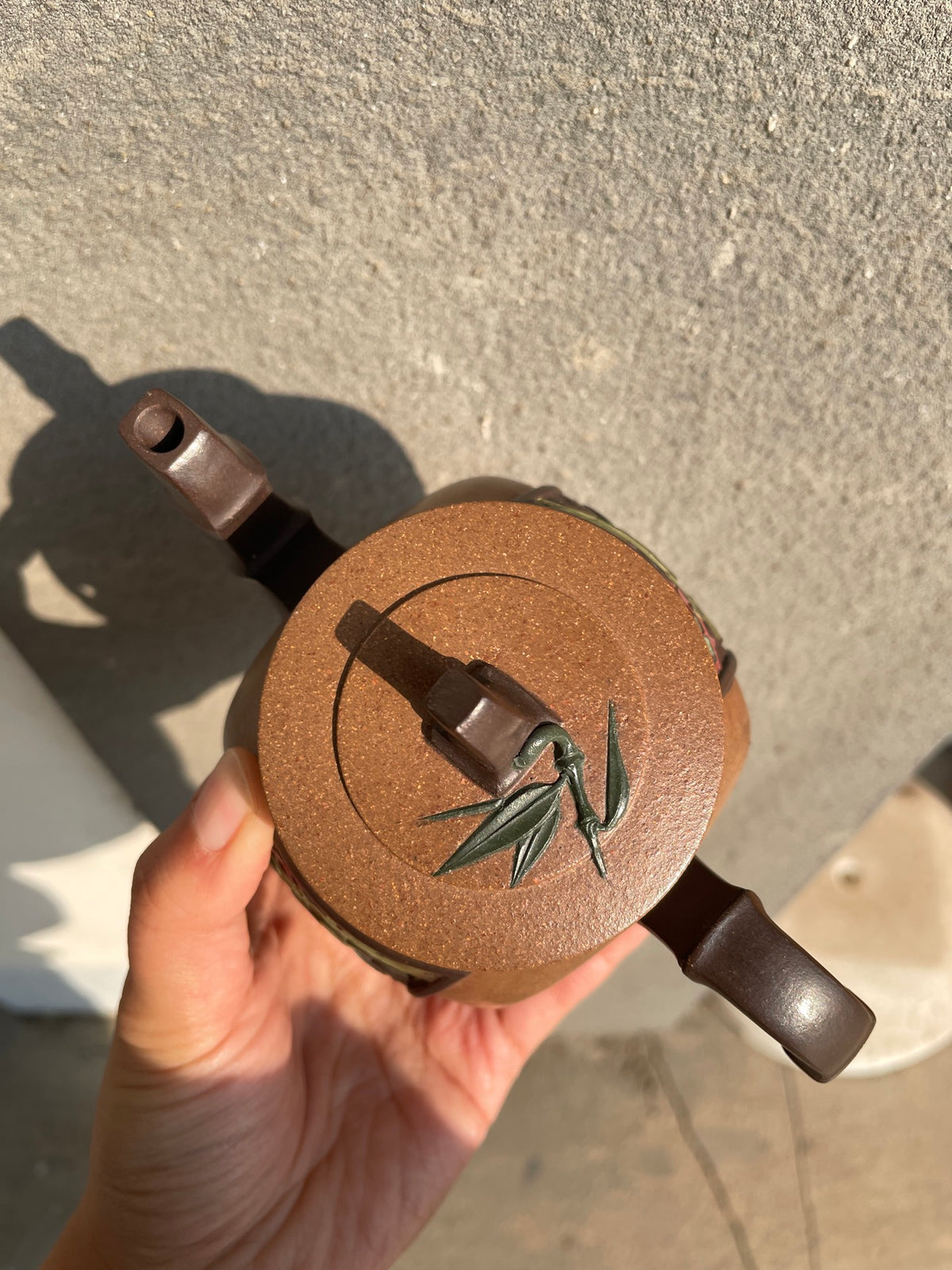 特价仅两只《荷合竹节》 作者 : 紫砂技艺传承人 裴石民首席弟子 何道洪师兄 毛阿明 毛家老段泥，容量340cc