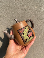 特价仅两只《荷合竹节》 作者 : 紫砂技艺传承人 裴石民首席弟子 何道洪师兄 毛阿明 毛家老段泥，容量340cc