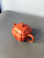 程辉大师 紫砂界的功勋级领军人物·精品佳作《菱花壶》——原矿极品朱泥·160cc ——中国陶瓷艺术终身成就奖获得者·程辉之作