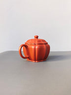 程辉大师 紫砂界的功勋级领军人物·精品佳作《菱花壶》——原矿极品朱泥·160cc ——中国陶瓷艺术终身成就奖获得者·程辉之作