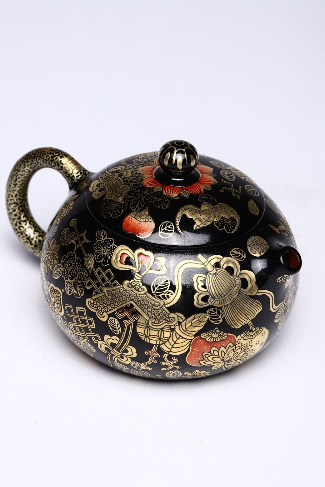 省大师潘春芳关门弟子许冠新老师制壶，中国陶瓷艺术大师张正海老师装饰新品【云程万里】家藏鸡血大红袍精制，260cc