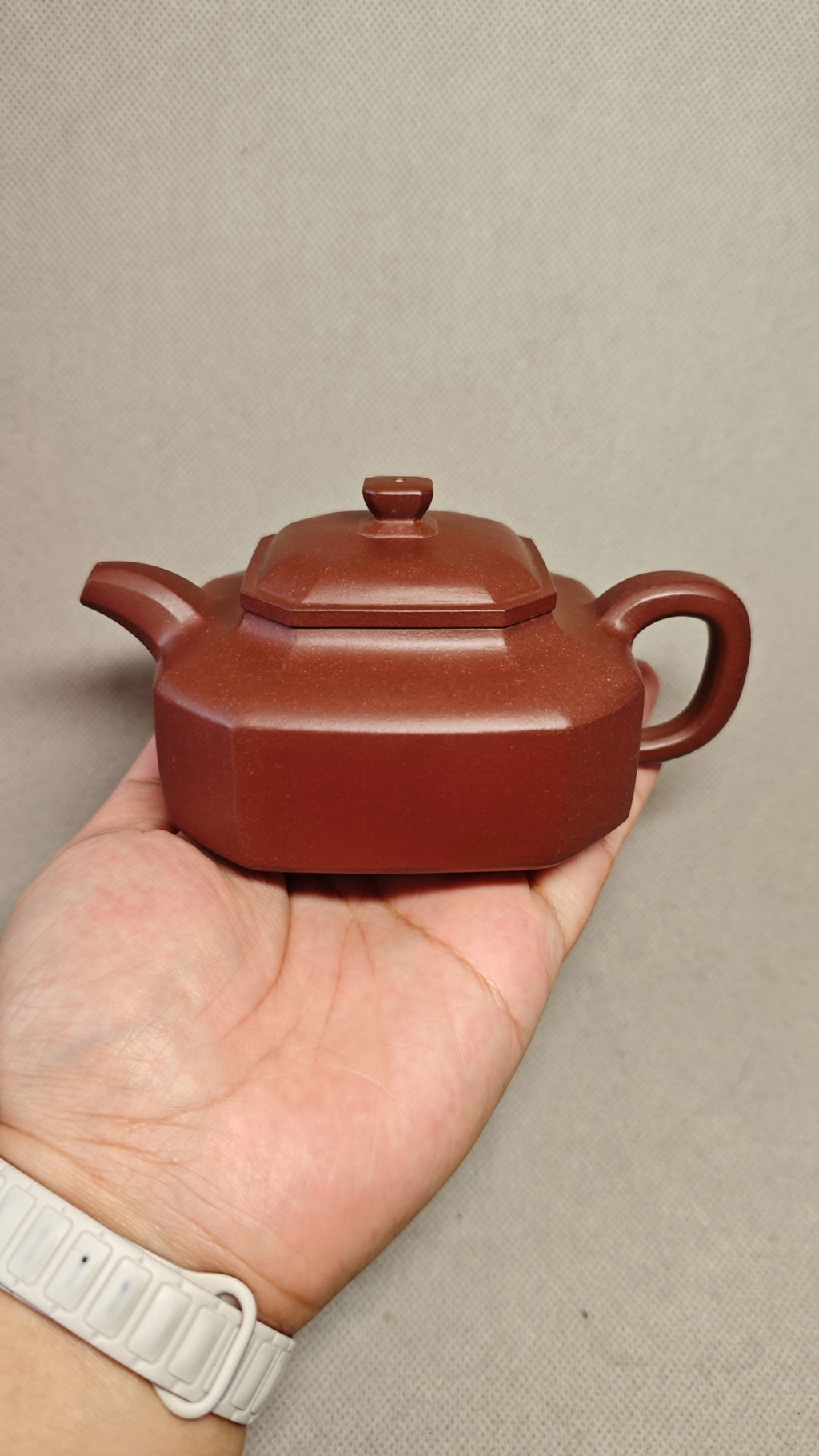 【景舟八方】证书配套齐全 制壶：赵丽娟（国家级高级工艺美术师） 泥料：原矿底槽清 容量：280cc    孔数：9孔