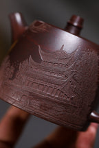 西泠印社倚石苑出品 研高 、江苏省工艺美术学会陶艺专业委员会会员郭超钢老师作品 汉铎 南山紫泥柴烧 300cc