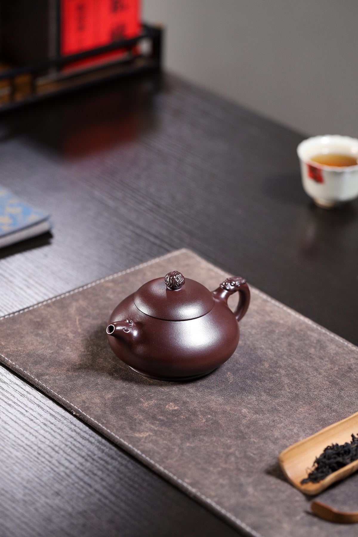 绝世石红，紫砂泥中的瑰宝！ 杨军保老师【龙凤呈祥·190CC·石红泥（好泥料需要上手）】