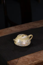 大师许成权高徒张丽老师制壶，陶瓷艺术大师沈凯老师装饰新品【景舟石瓢 · 玉蕊迎春】270cc