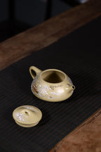 大师许成权高徒张丽老师制壶，陶瓷艺术大师沈凯老师装饰新品【景舟石瓢 · 玉蕊迎春】270cc