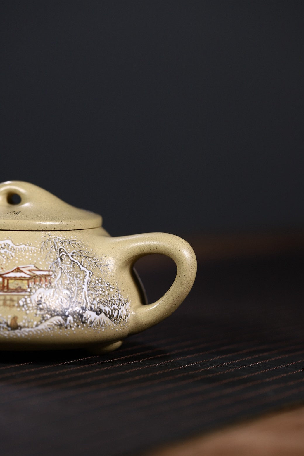 大师许成权高徒张丽老师制壶，陶瓷艺术大师沈凯老师装饰新品【景舟石瓢 · 踏雪飞鸿】270cc
