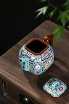 精品雅器，匠心传承！国工独家新品【宝相金莲】770cc！ 此壶为经典传统之方器，是方器中极具代表性的作品