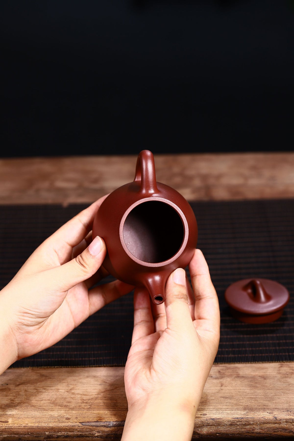 国高工光素器精品——【高石瓢】原矿紫泥，200cc！整体结合恰到好处