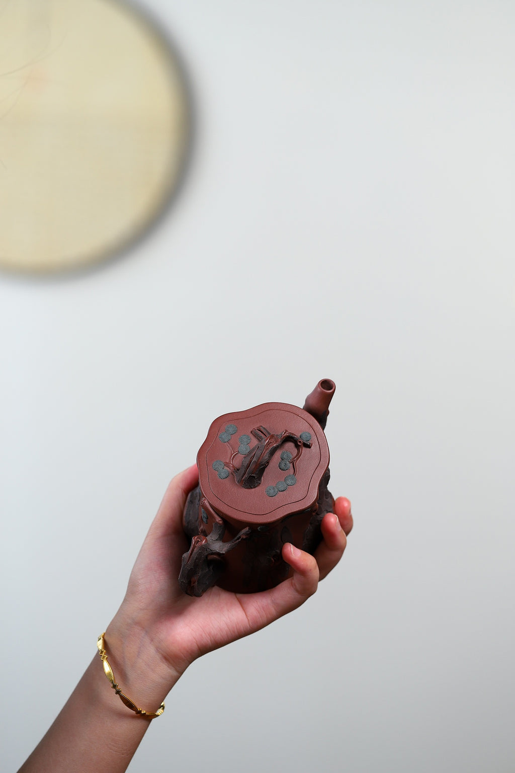 花器精品【松桩套组】🔥 泥料：原矿家藏紫泥 容量：245cc·7孔出水小杯100cc 作者：朱晨阳（国家工艺美术师）