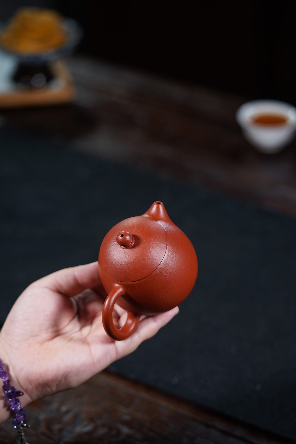 全手工 【龙蛋】 原矿20 目粗砂朱泥 180cc 杨志琴   国家级工艺美术师
