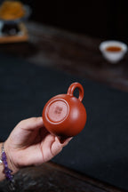 全手工 【龙蛋】 原矿20 目粗砂朱泥 180cc 杨志琴   国家级工艺美术师