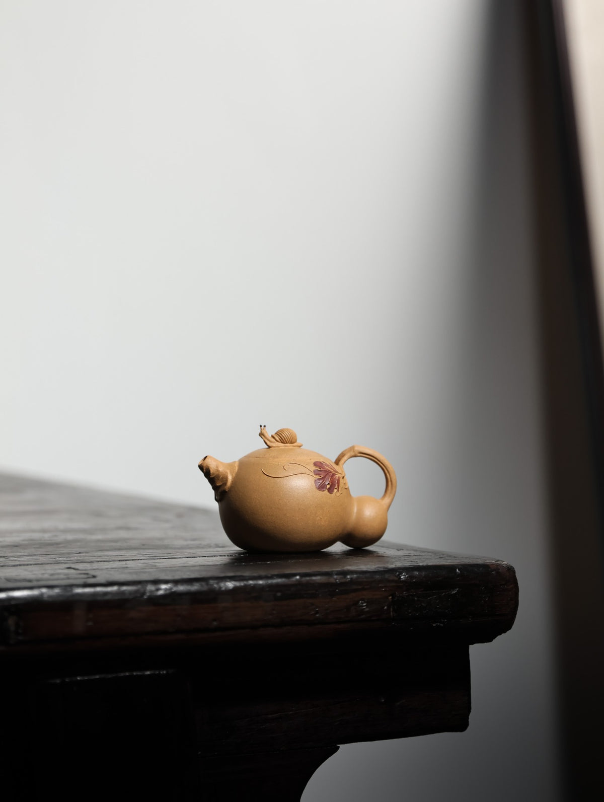 侧把葫芦 | 【优质紫泥·传统手制·全手工薄胎·仿生器·花器80cc实力派作品 】
