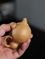 侧把葫芦 | 【优质紫泥·传统手制·全手工薄胎·仿生器·花器80cc实力派作品 】