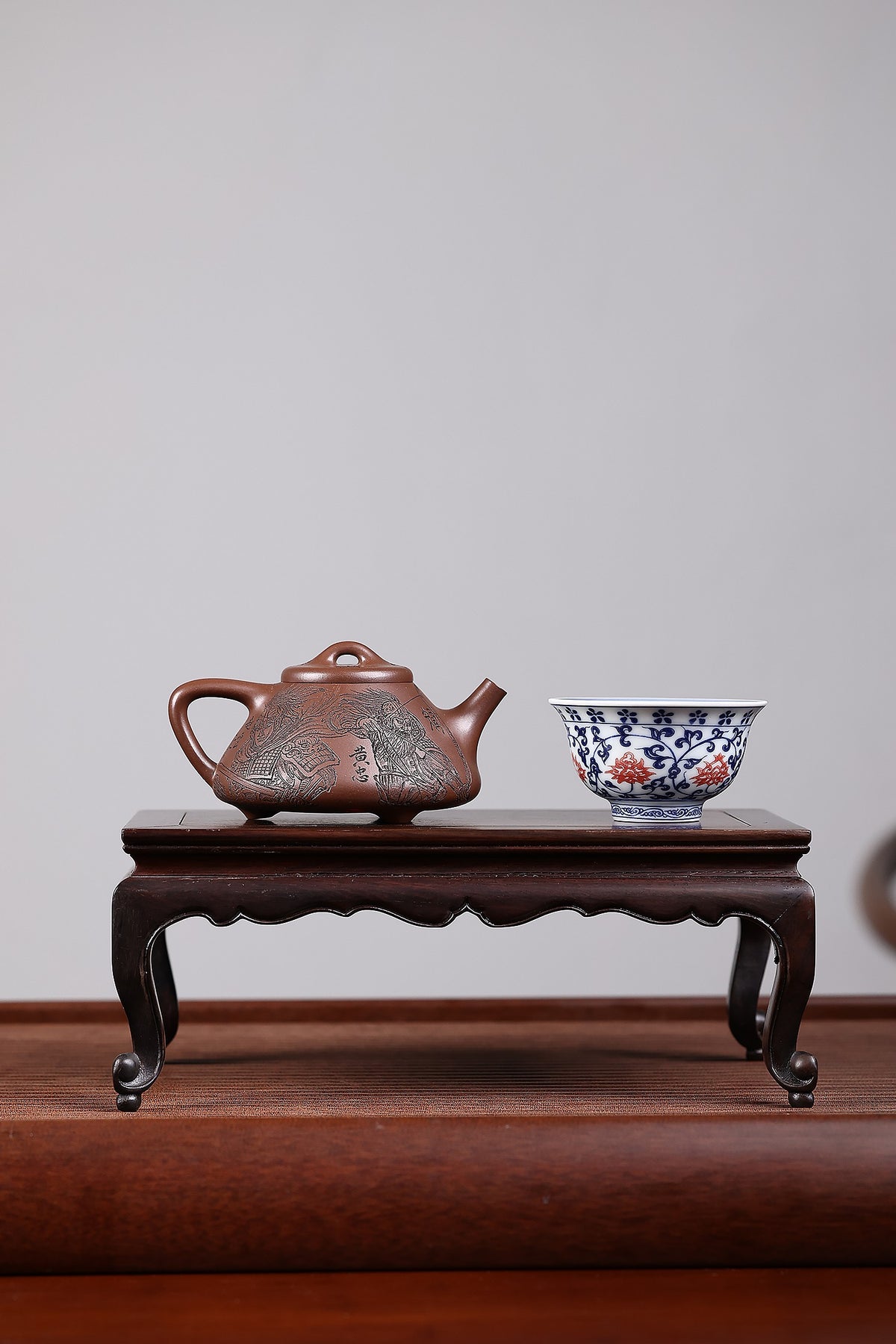 东盟紫砂行业领军人物新作【子冶石瓢丶五虎上将】_陶刻圣手—国礼艺术家(高级)（储国峰） 东盟紫砂行业领军人物 _国家级高级工艺美术师 _原矿文革紫泥 200cc