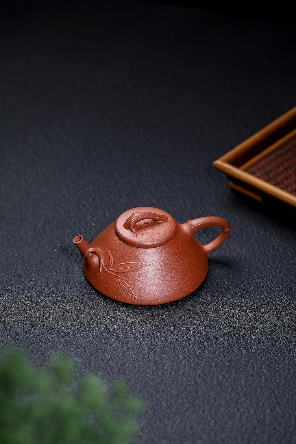 【竹瓢】 泥料：红降坡 容量：160cc 作者：蒋鹏