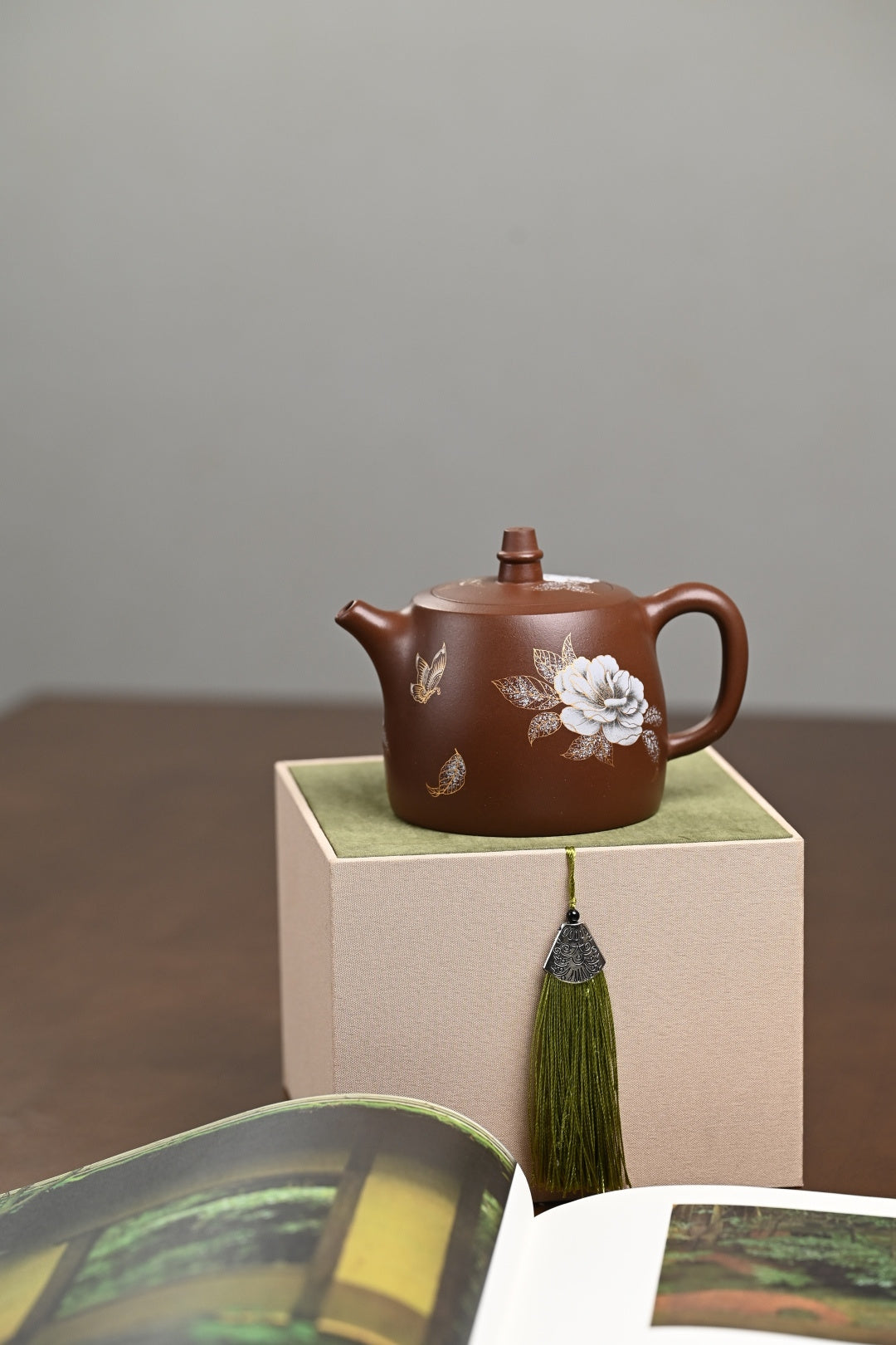 『汉铎』金银装饰 文革老紫泥·容量300cc·14孔出水·内推·陈华军（国家级工艺美术师）