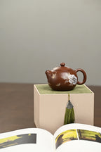 『西施』金银装饰 文革老紫泥·容量200cc·9孔出水·内推·陈华军（国家级工艺美术师）