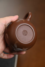『西施』金银装饰 文革老紫泥·容量200cc·9孔出水·内推·陈华军（国家级工艺美术师）