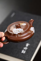 『桑盘』金银装饰 文革老紫泥·容量200cc·9孔出水·内推·陈华军（国家级工艺美术师）