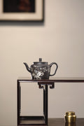 小精品丨折肩宫灯     黑泥，160cc，描金银，内推孔，余海燕