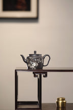 小精品丨折肩宫灯     黑泥，160cc，描金银，内推孔，余海燕