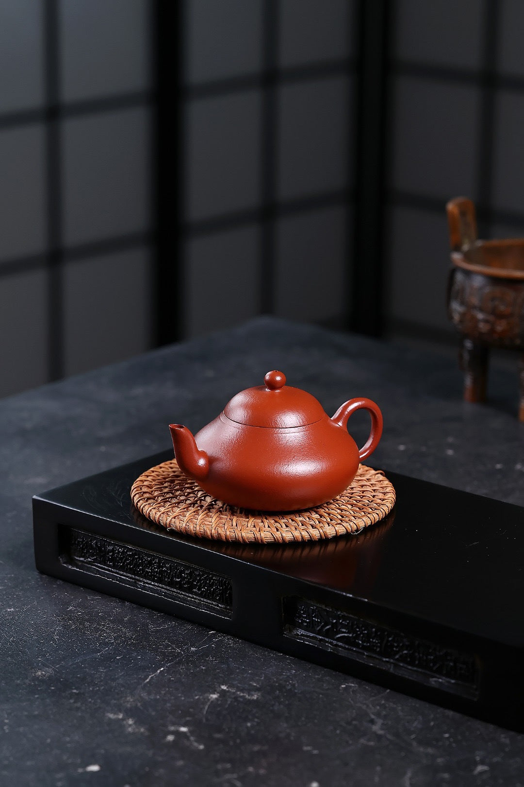 小品丨传统款｜光素｜梨形 大红袍，140cc，内推孔，孟倩