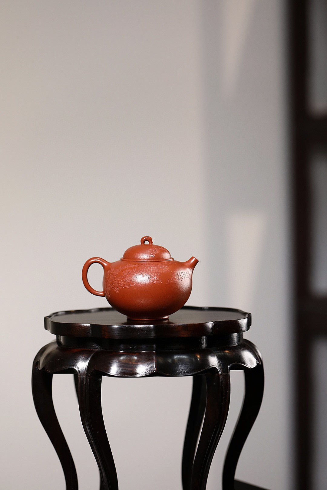 刻绘丨浑圆    朱泥，150cc，内推孔，张鑫宇